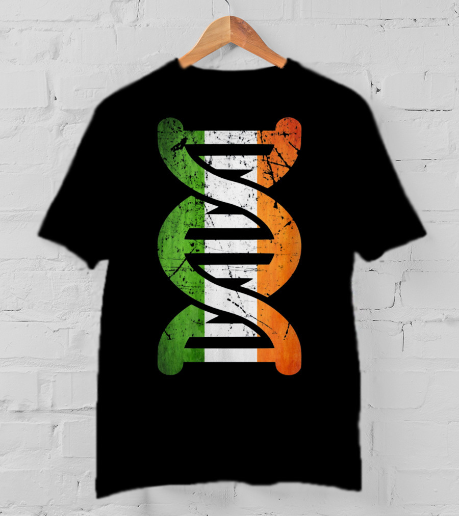 Irish Flag DNA Symbol Heritage T-Shirt