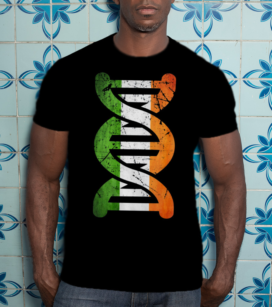 Irish Flag DNA Symbol Heritage T-Shirt