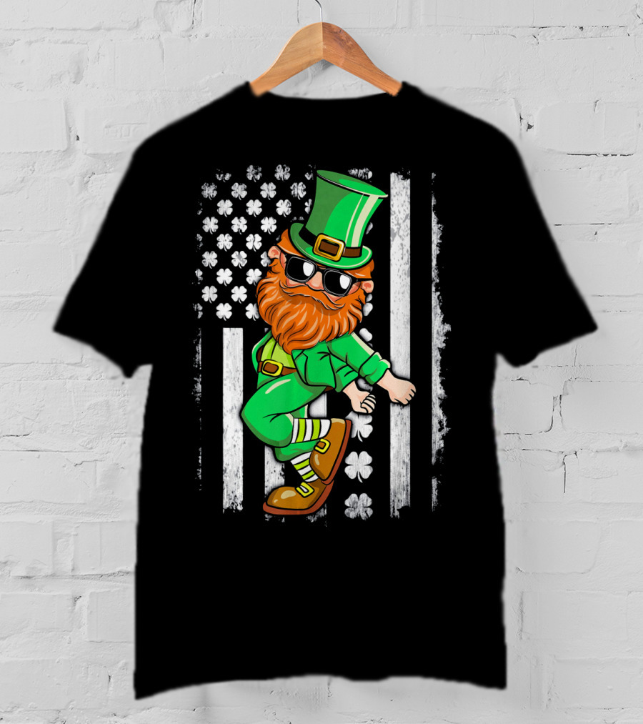 Leprechaun Shoot Dancing Clover T-Shirt