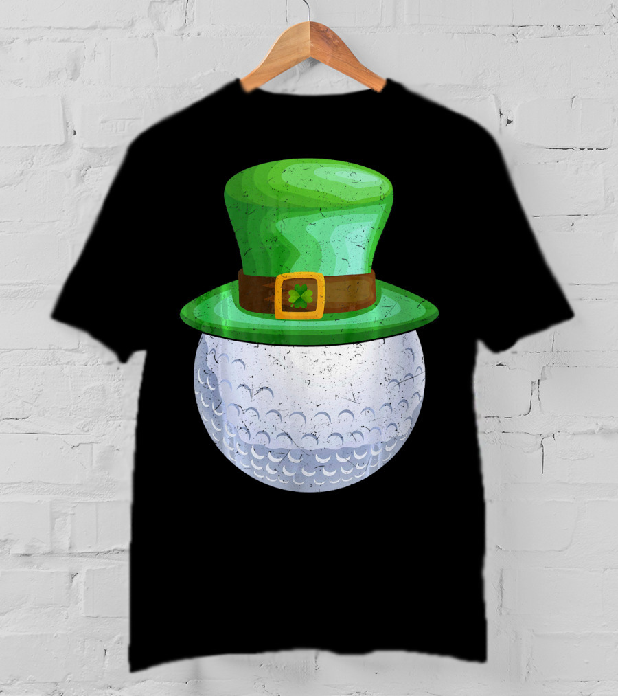 Leprechaun Hat On Golf Ball T-Shirt