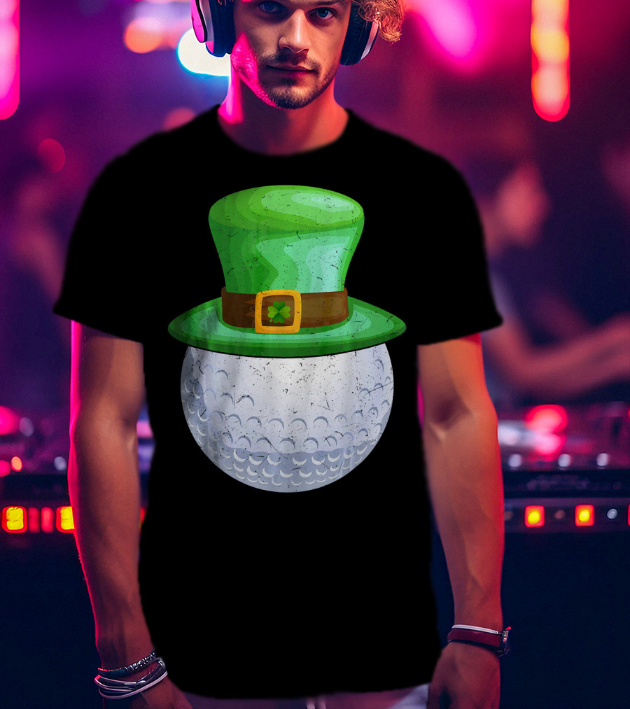 Leprechaun Hat On Golf Ball T-Shirt