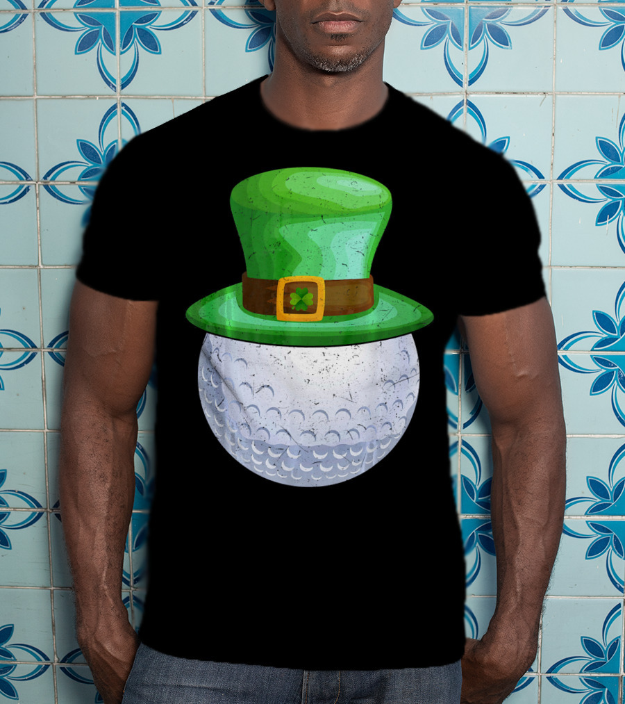 Leprechaun Hat On Golf Ball T-Shirt