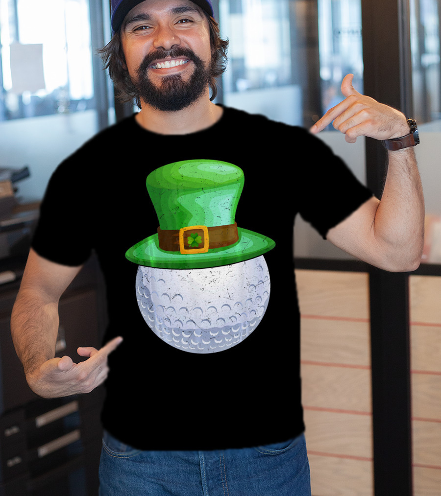 Leprechaun Hat On Golf Ball T-Shirt