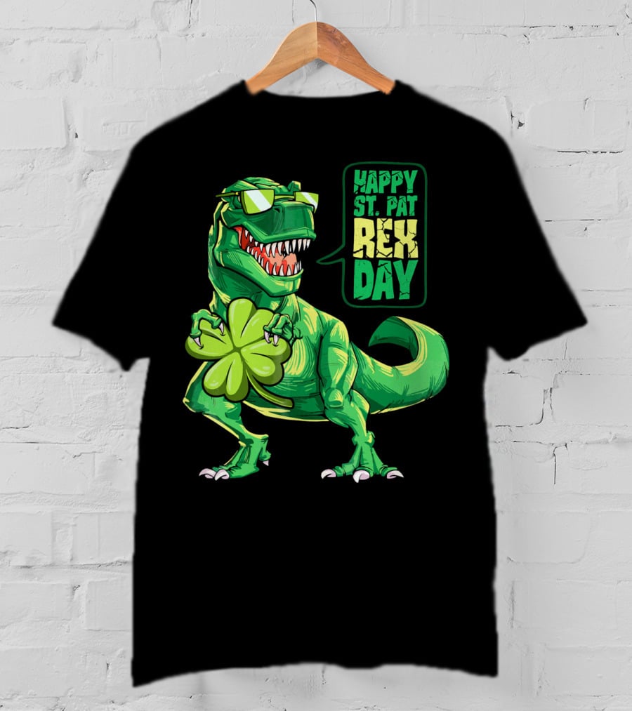Happy St. Pat Rex Day Irish Dinosaur St Patricks T-Shirt