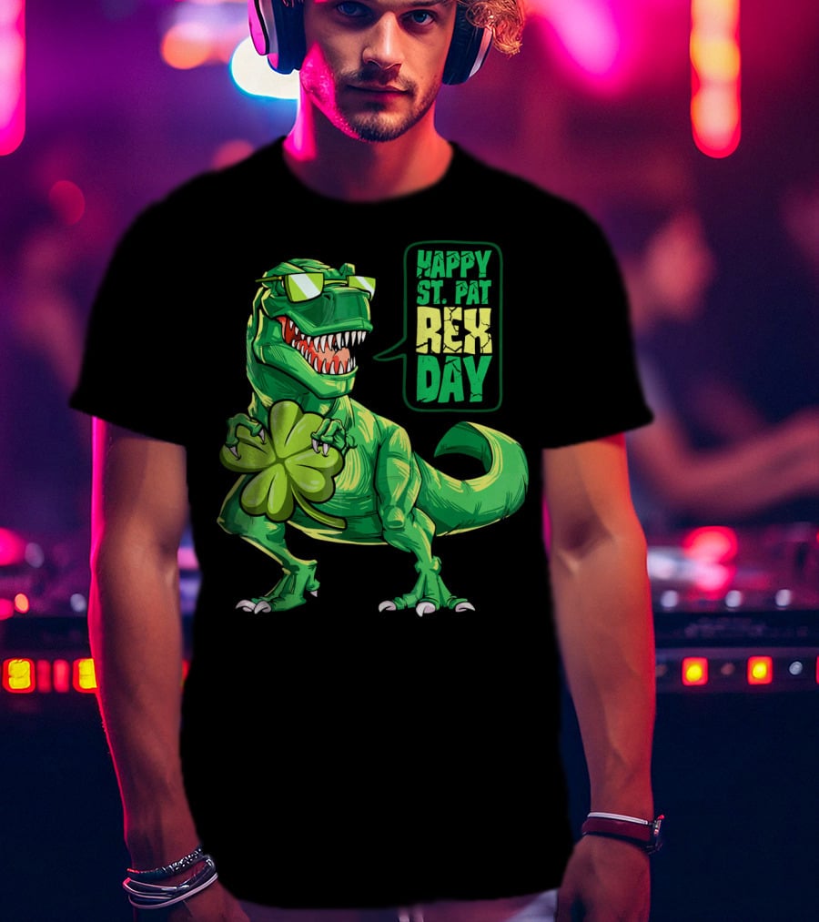 Happy St. Pat Rex Day Irish Dinosaur St Patricks T-Shirt