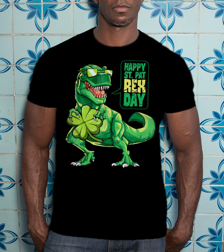 Happy St. Pat Rex Day Irish Dinosaur St Patricks T-Shirt