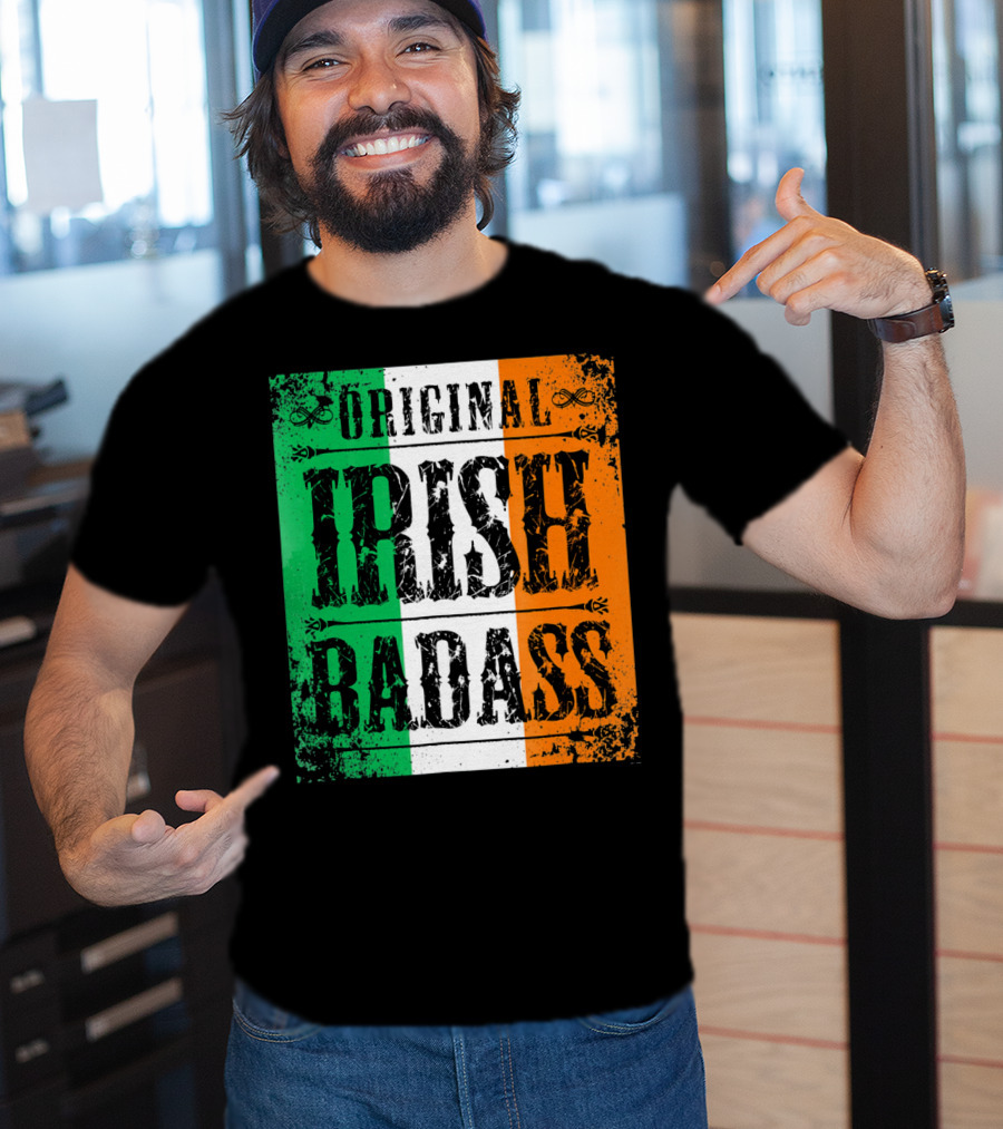 Original Irish BadAss Flag St Paddy Day T-Shirt