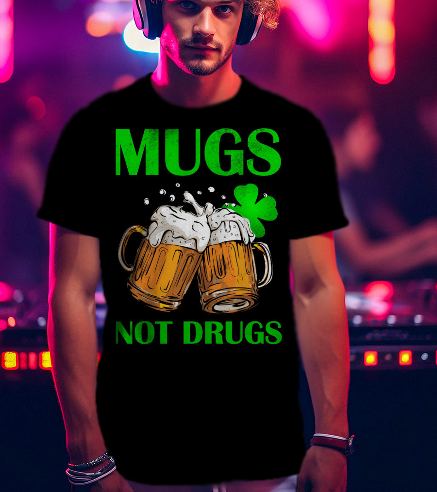 Mugs Not Drugs Saint Pat Vintage T-Shirt