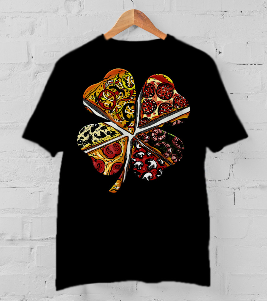 Irish I Had Pizza St. Patricks Shamrock Slice Combination T-Shirt
