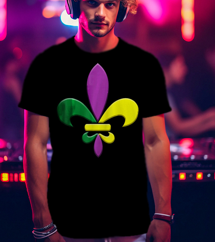 Fleur-de-Lis Mardi Gras New Orleans Party Classic Colors T-Shirt