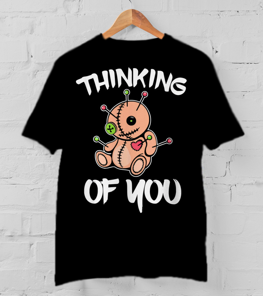 Thinking Of You Voodoo Doll Funny Witch Mardi Gras T-Shirt