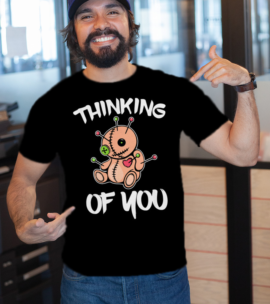 Thinking Of You Voodoo Doll Funny Witch Mardi Gras T-Shirt