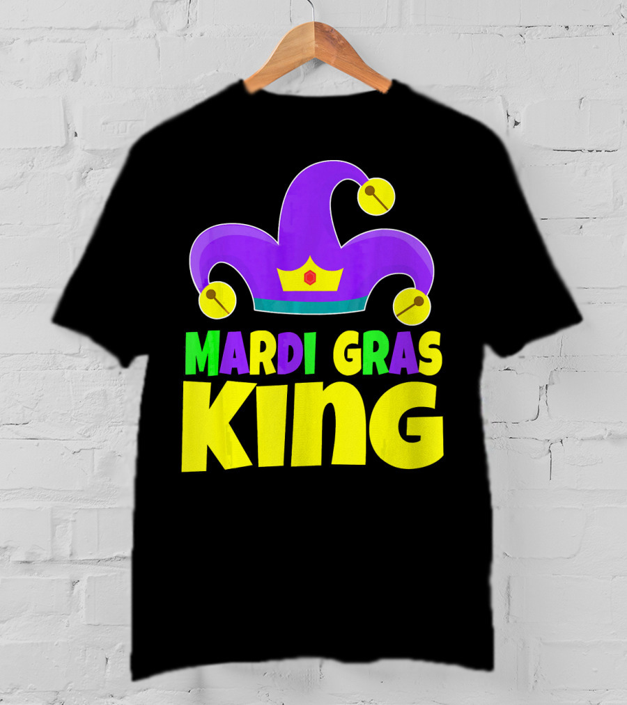 Mardi Gras King Crown Jester Hat T-Shirt