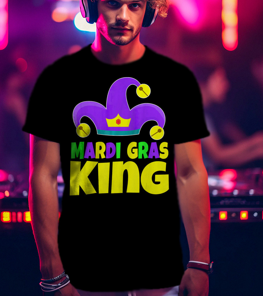 Mardi Gras King Crown Jester Hat T-Shirt