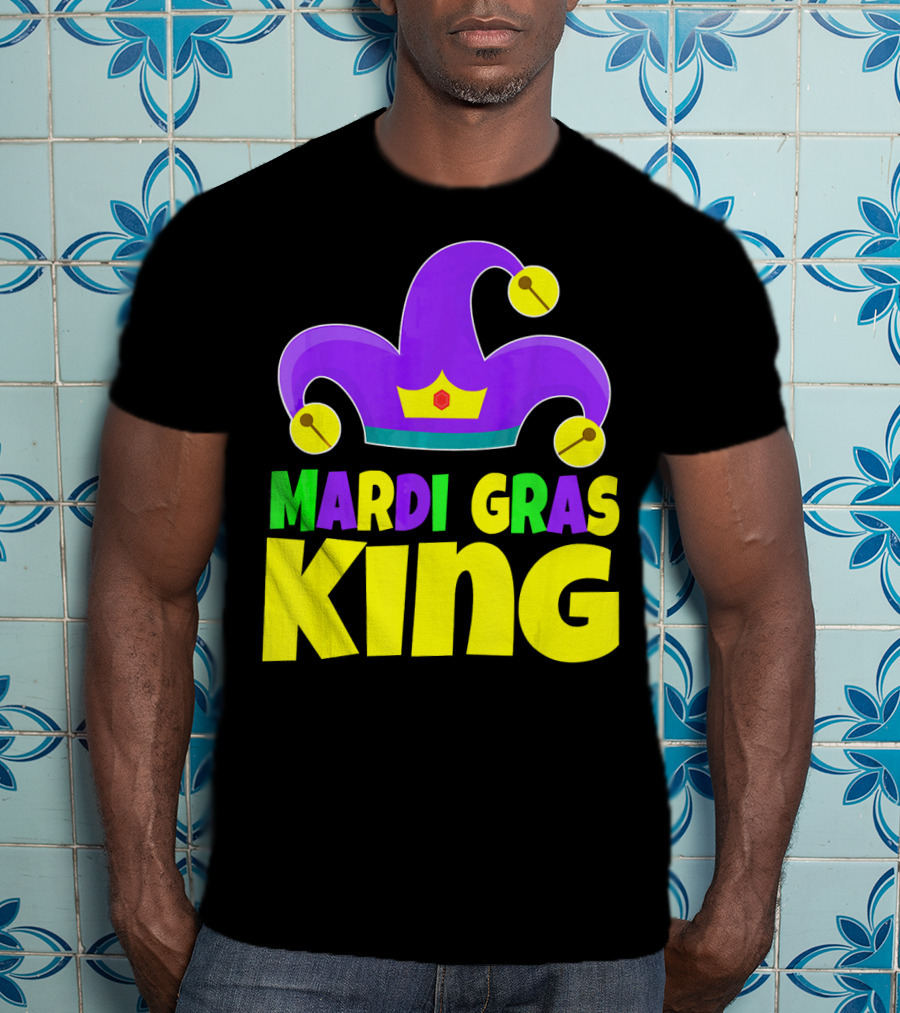 Mardi Gras King Crown Jester Hat T-Shirt