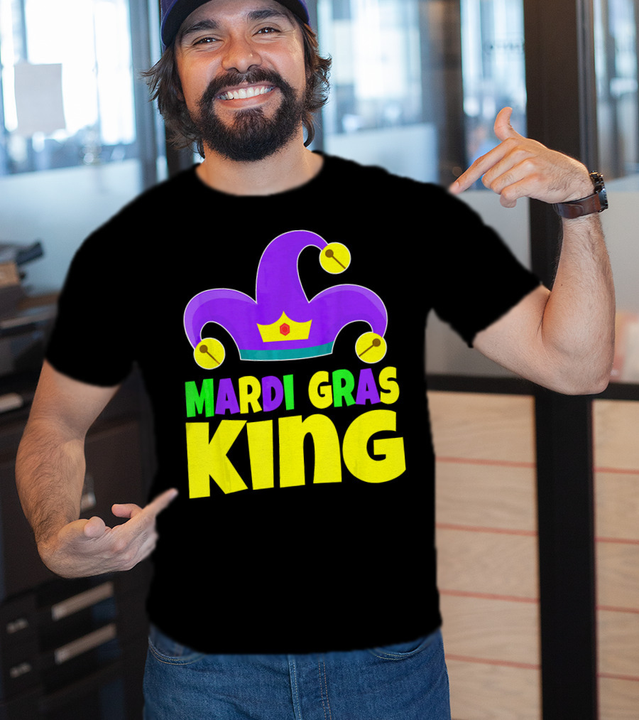 Mardi Gras King Crown Jester Hat T-Shirt