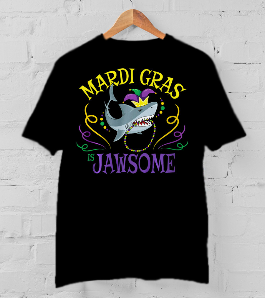 Mardi Gras Is Jawsome Shark New Orleans T-Shirt