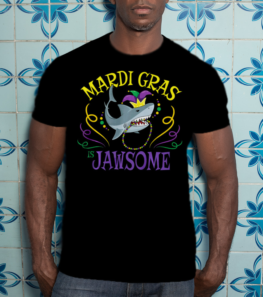Mardi Gras Is Jawsome Shark New Orleans T-Shirt