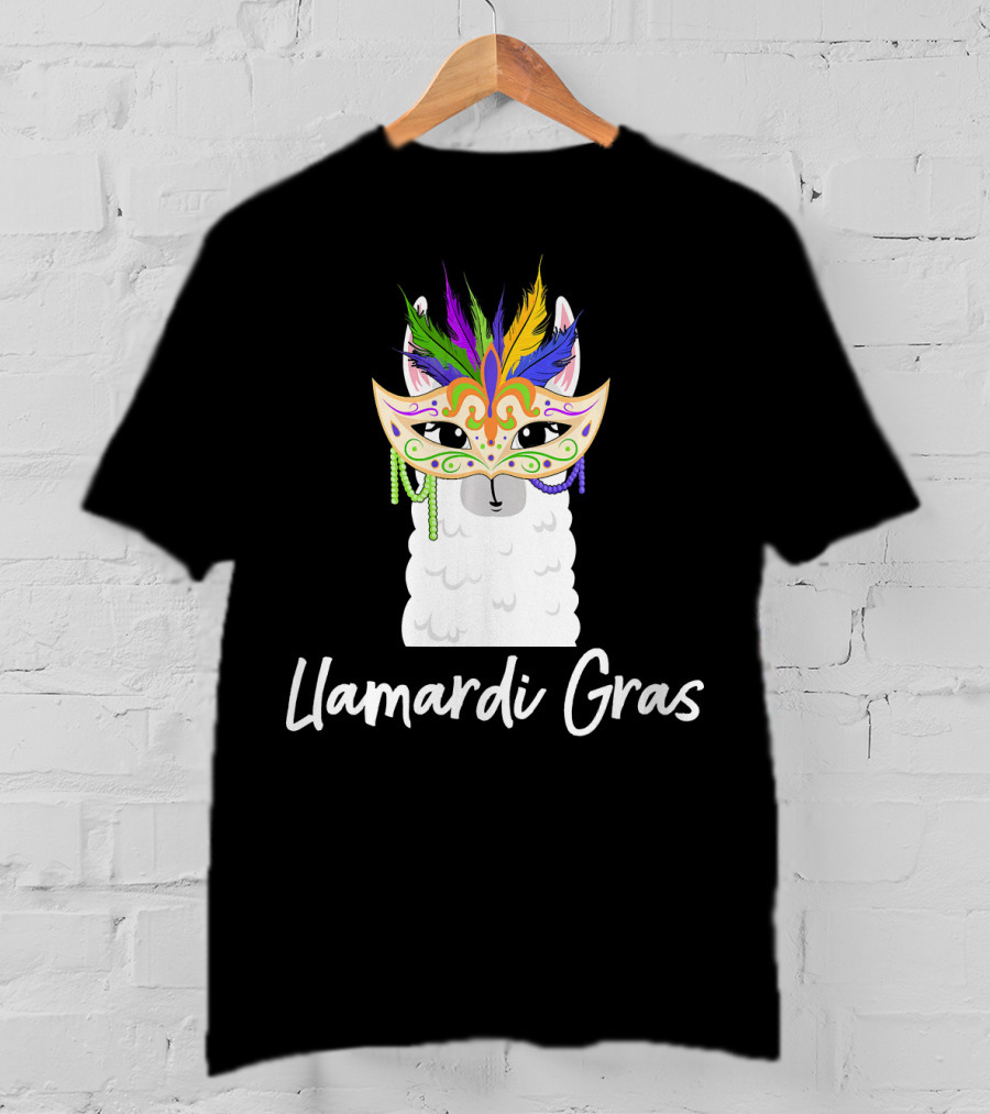 Llamardi Gras Celebrate Mardi Gras Carnival Para T-Shirt