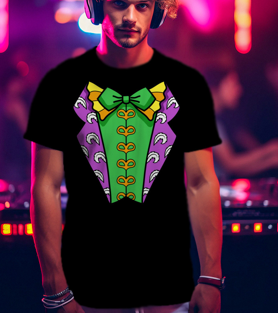 Mardi Gras Tuxedo Funny Party Celebration Costume T-Shirt