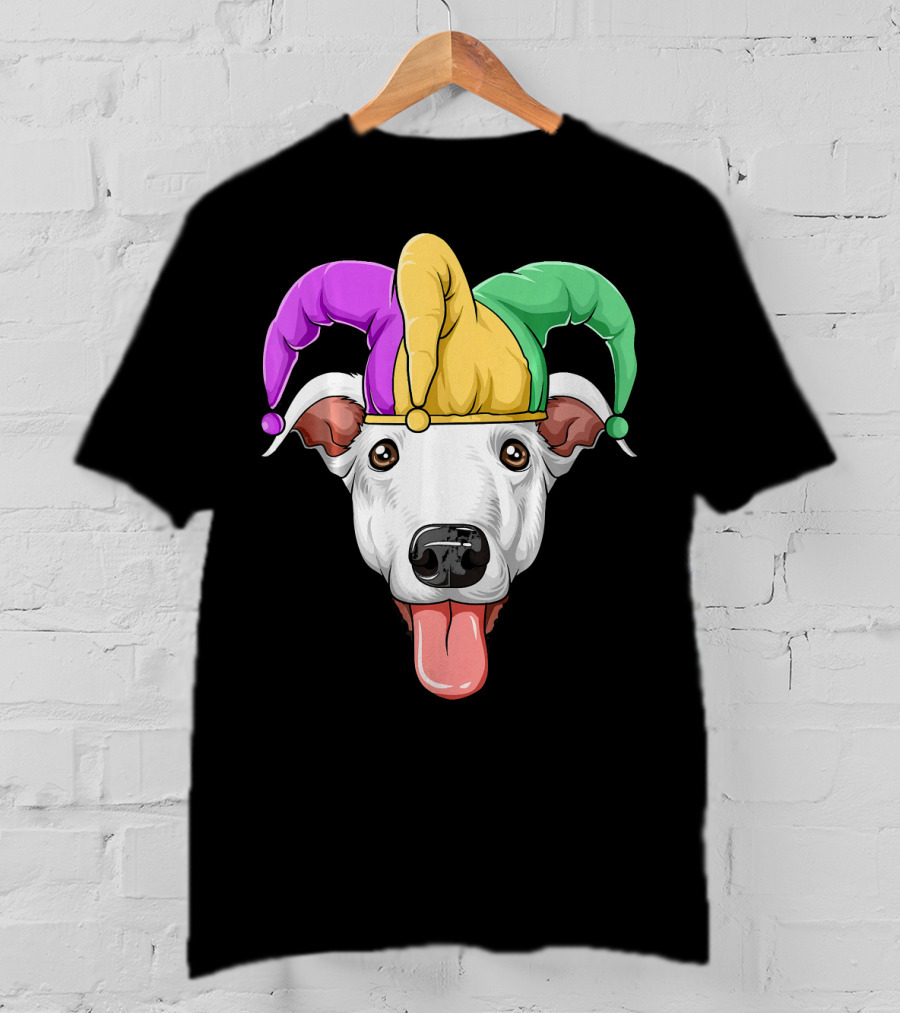 Mardi Gras Greyhound Carnival Jester Hat T-Shirt