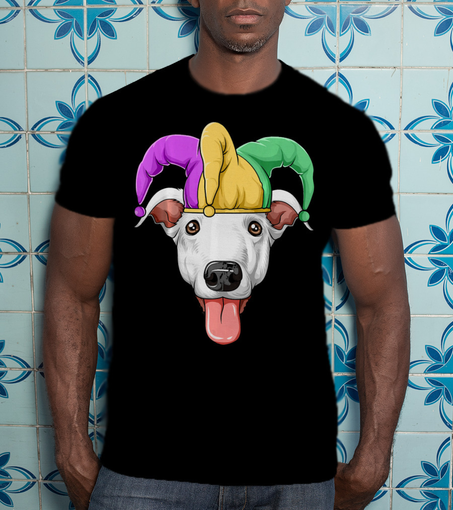 Mardi Gras Greyhound Carnival Jester Hat T-Shirt