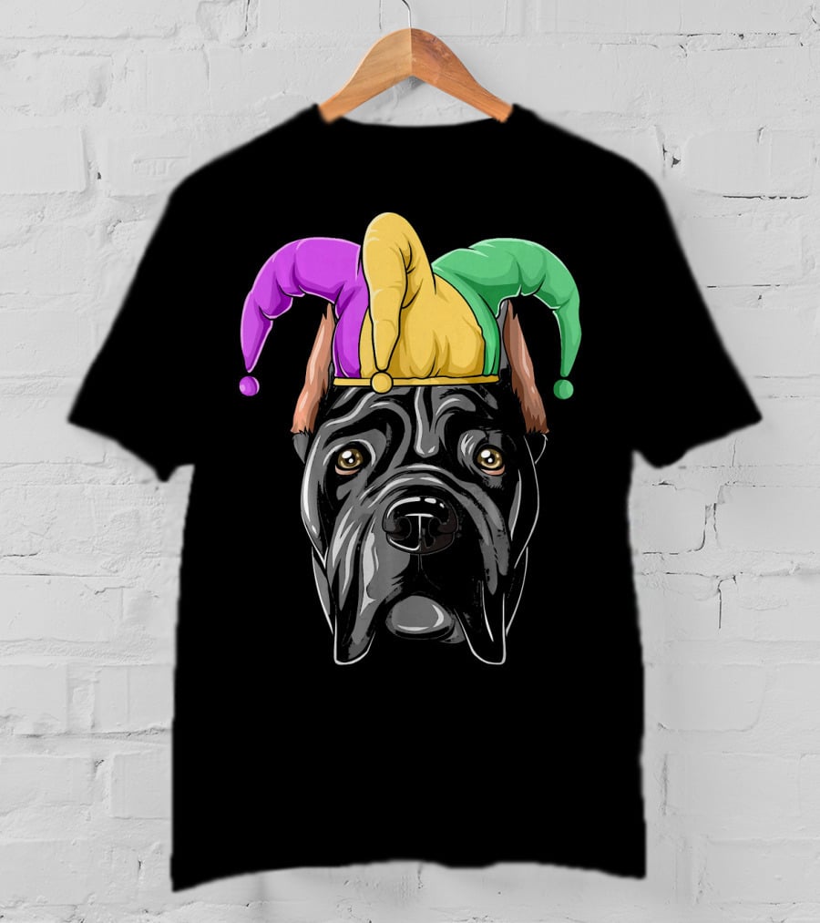 Cane Corso Mardi Gras Jester Carnival Hat T-Shirt