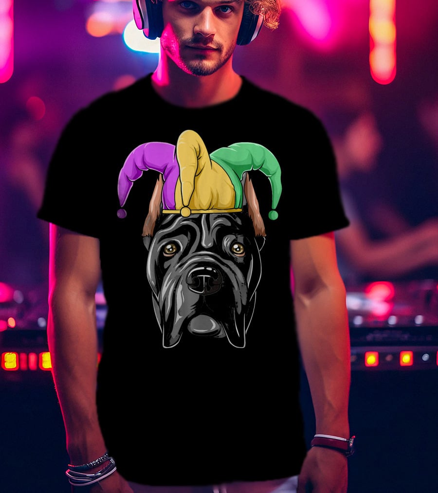 Cane Corso Mardi Gras Jester Carnival Hat T-Shirt