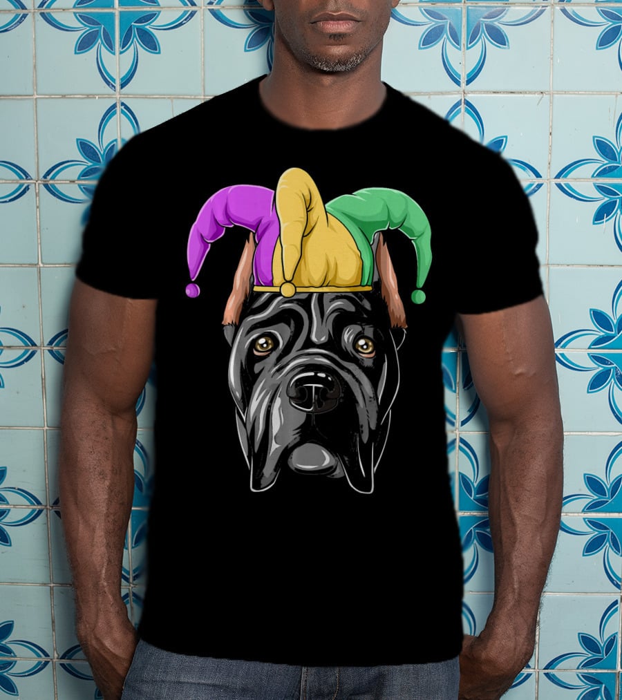 Cane Corso Mardi Gras Jester Carnival Hat T-Shirt