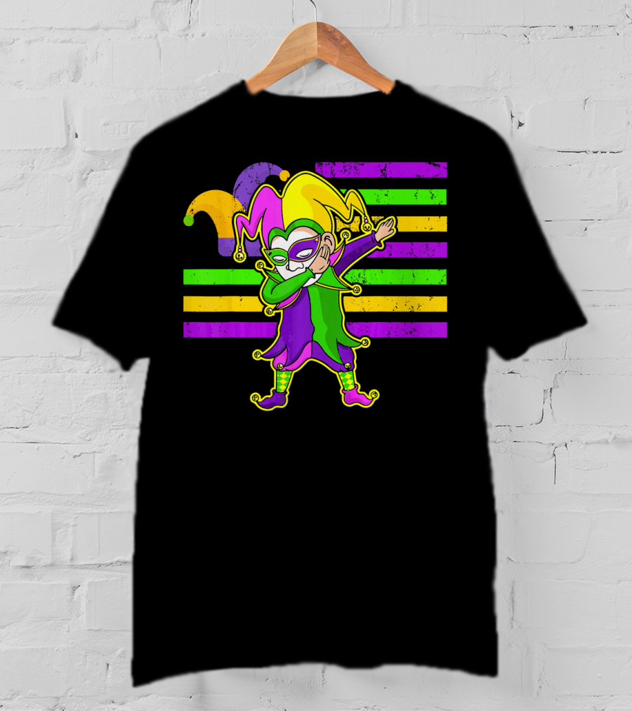 Mardi Gras Jester Dabbing T-Shirt