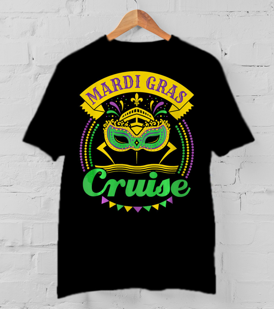 Mardi Gras Cruise Mask T-Shirt