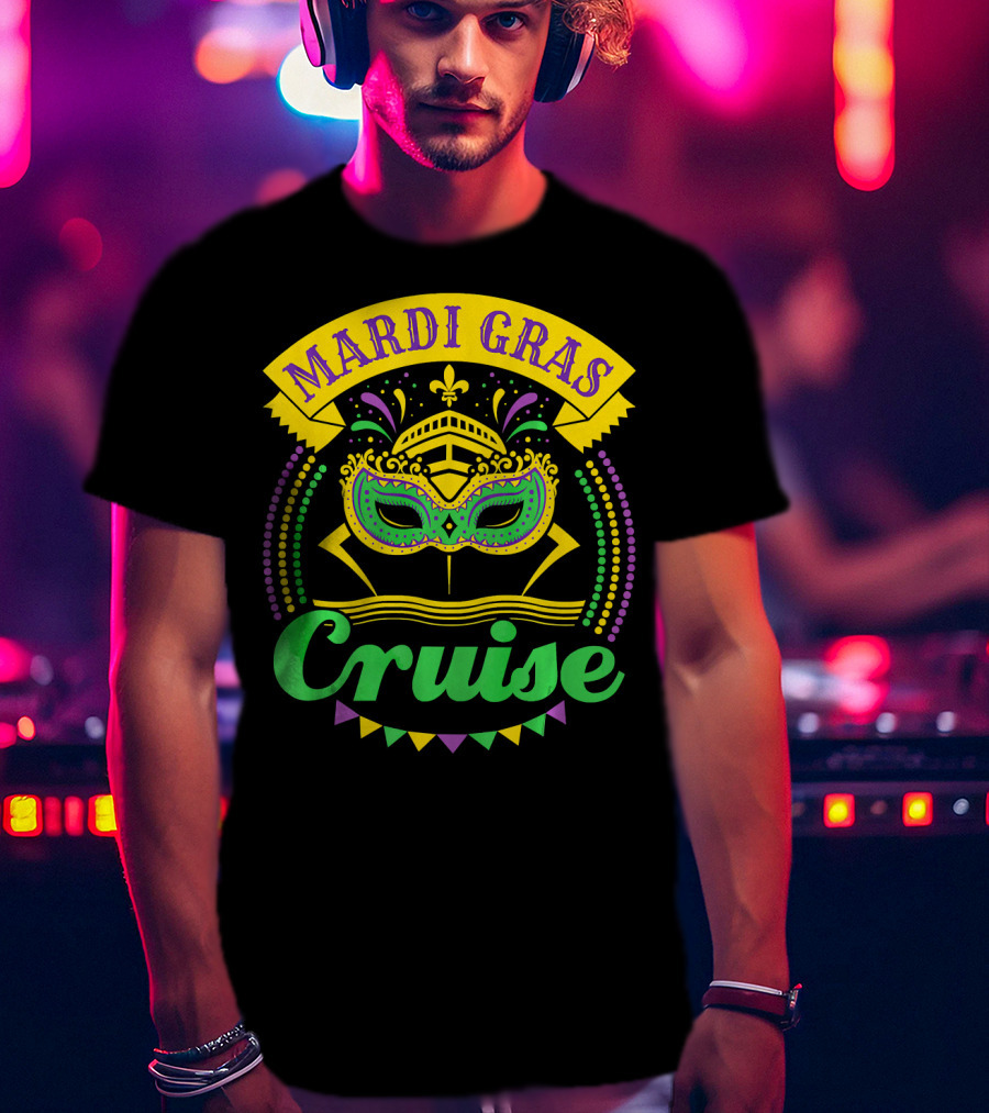 Mardi Gras Cruise Mask T-Shirt