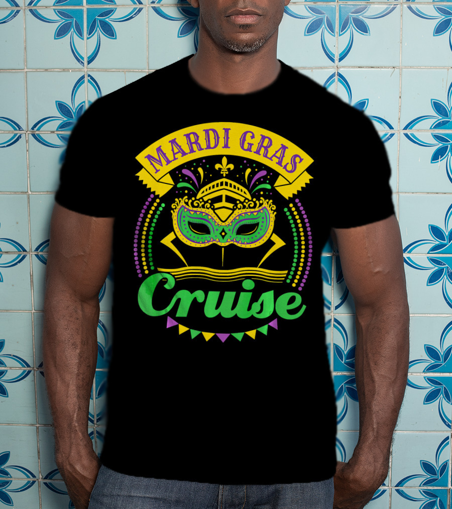 Mardi Gras Cruise Mask T-Shirt