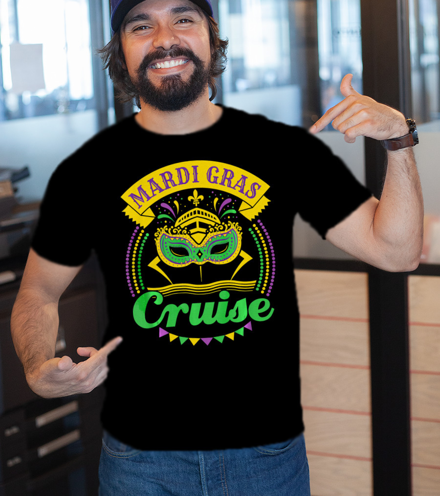 Mardi Gras Cruise Mask T-Shirt