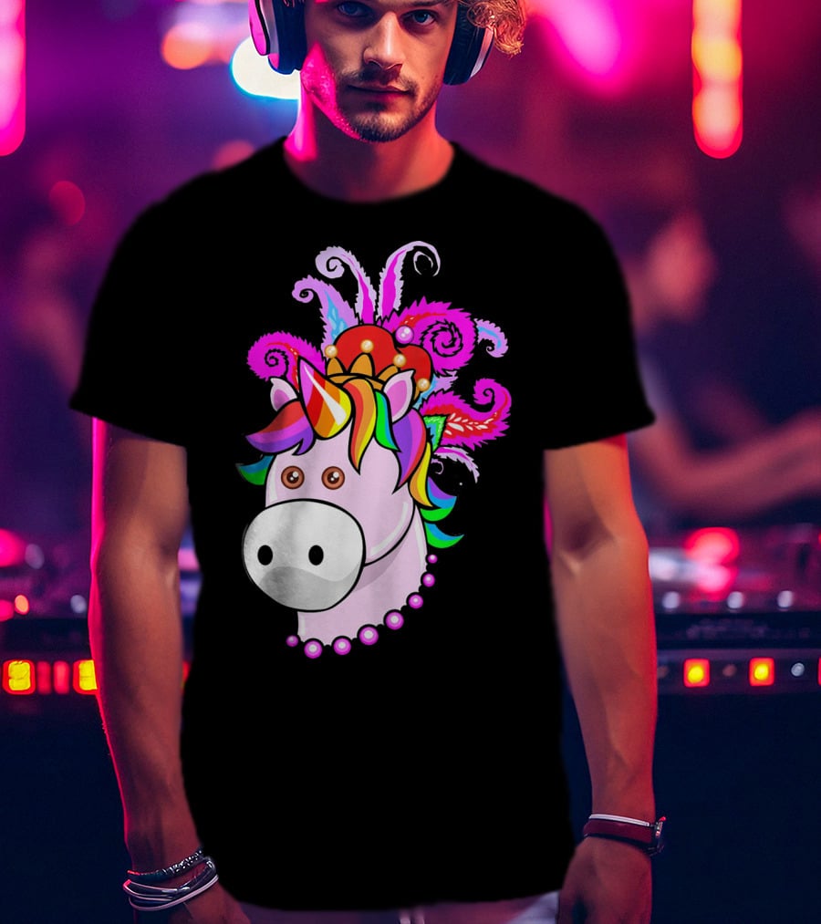 Kids Unicorn Mardi Gras New Orleans T-Shirt