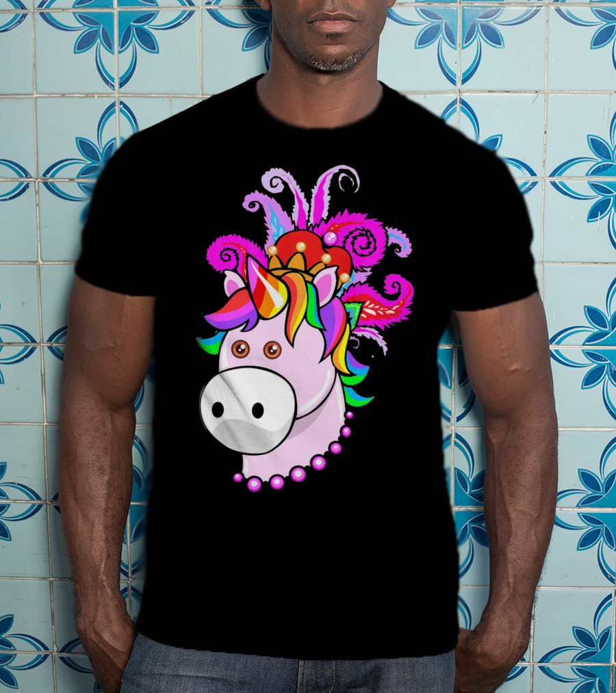 Kids Unicorn Mardi Gras New Orleans T-Shirt