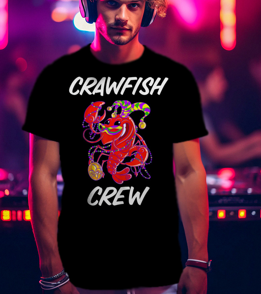 Crawfish Crew Mardi Gras Matching T-Shirt
