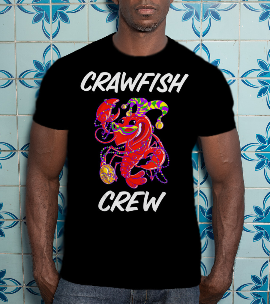 Crawfish Crew Mardi Gras Matching T-Shirt