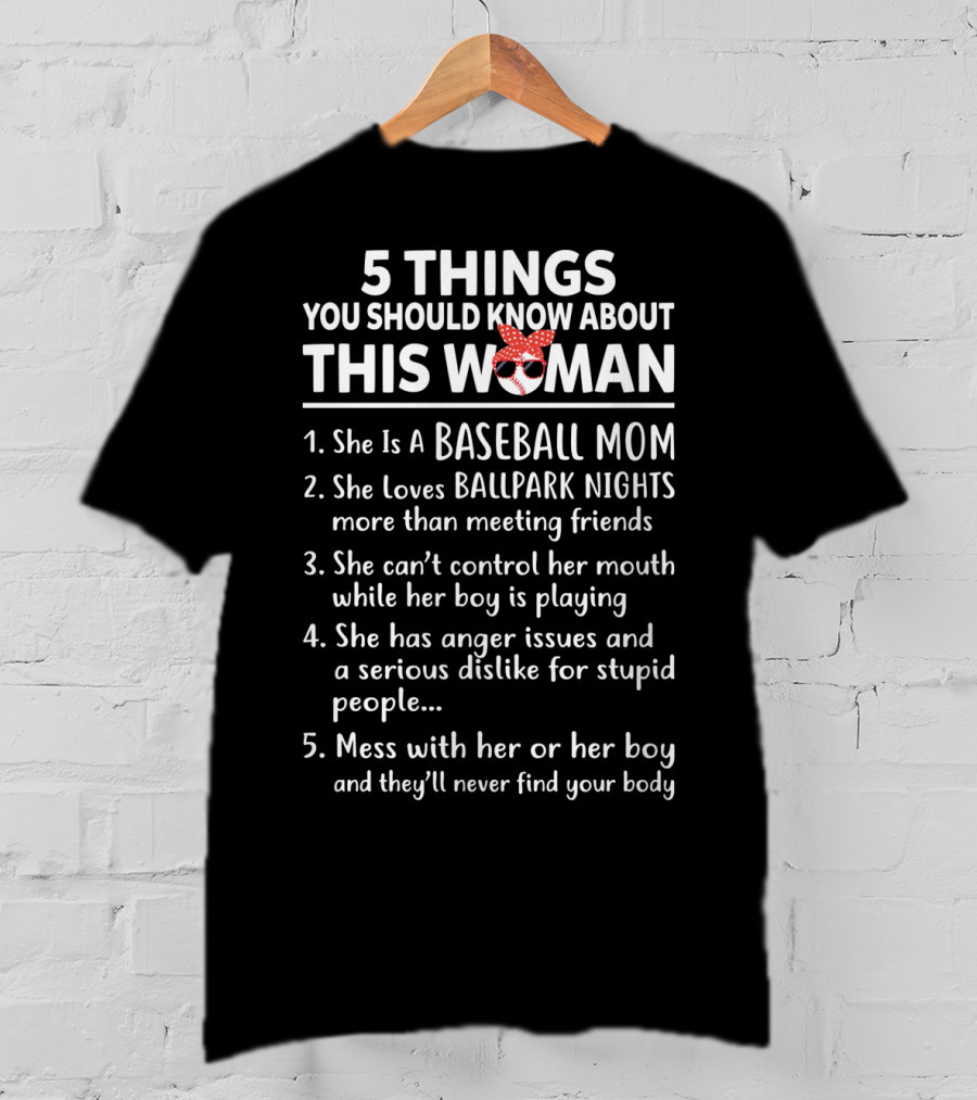 5 Things You Should Know About This Baseball Mom Woman Bow T-Shirt