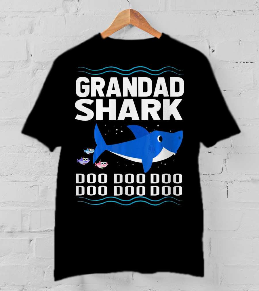 Grandad Shark Doo Doo Doo Doo Doo Doo Funny Baby T-Shirt