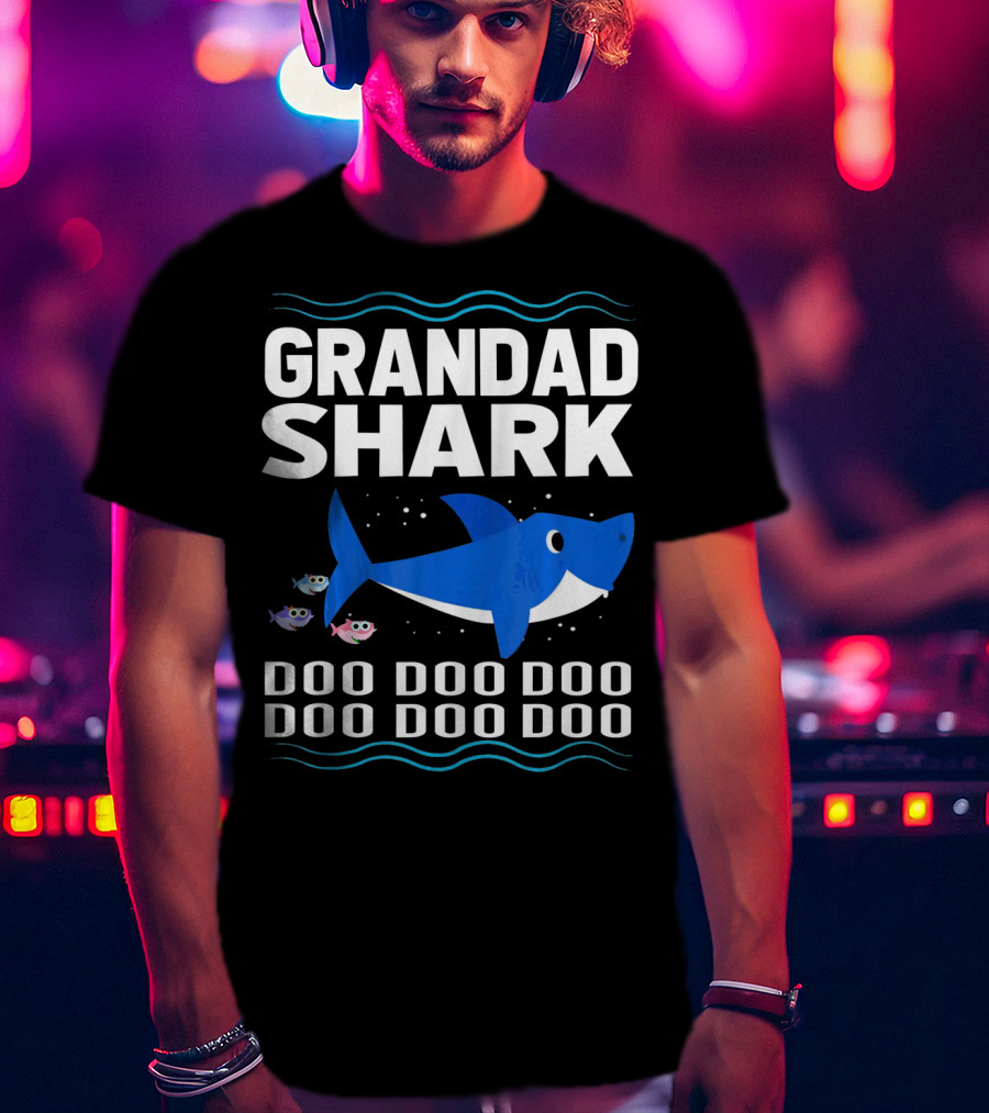 Grandad Shark Doo Doo Doo Doo Doo Doo Funny Baby T-Shirt