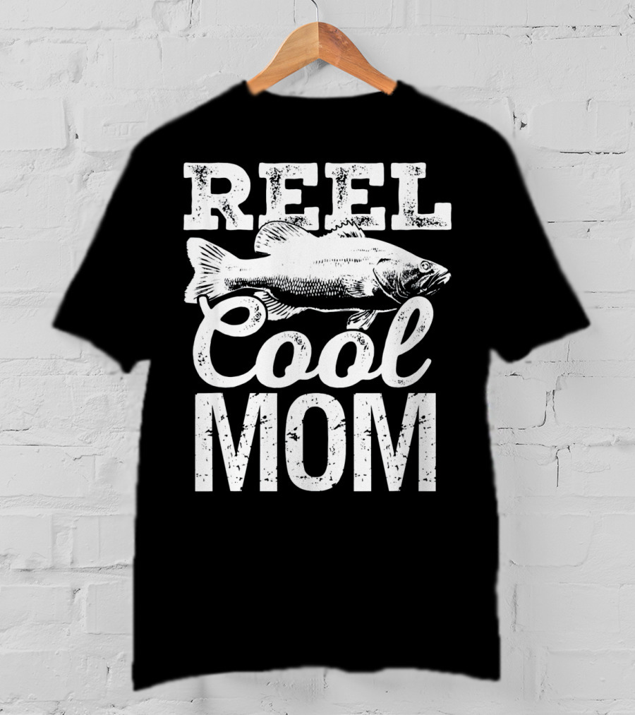Reel Cool Mom Fishing Angler Bass Fish T-Shirt