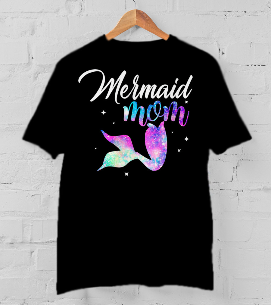 Mermaid Mom Mother Mermom Birthday T-Shirt