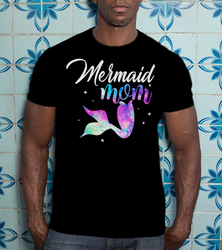 Mermaid Mom Mother Mermom Birthday T-Shirt