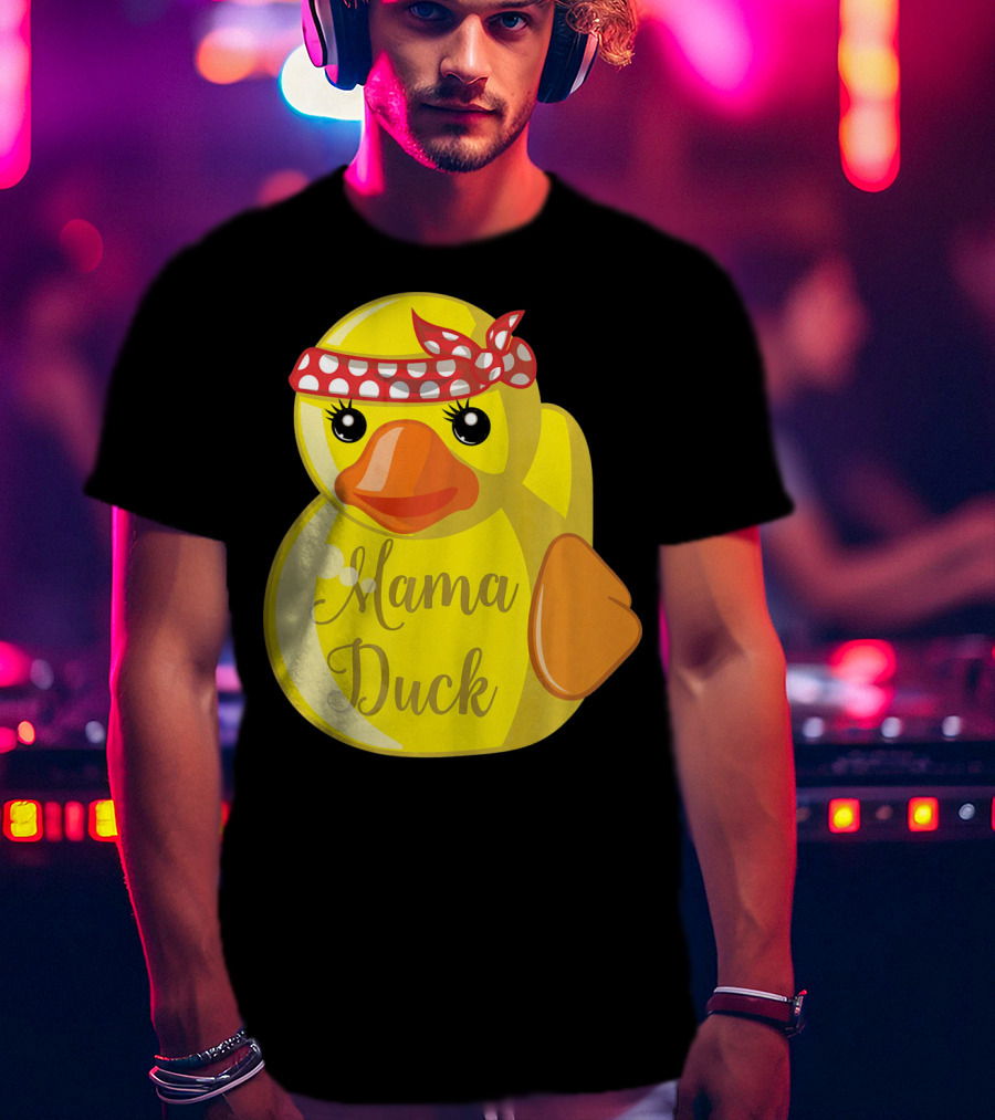 Mama Duck Bandana Polka Dot Style Quack Squad T-Shirt