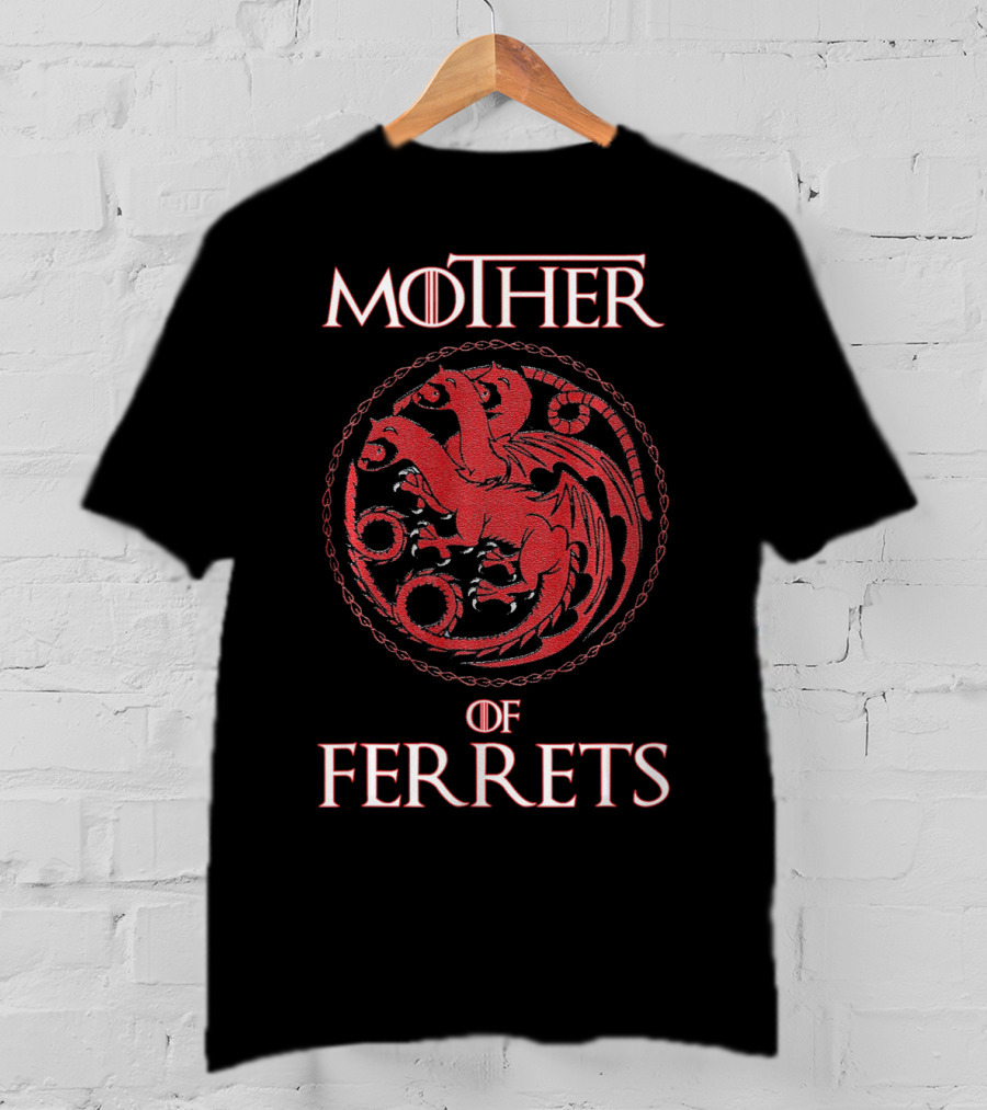Mother Of Ferrets Farm N Fancy Dragon Emblem T-Shirt