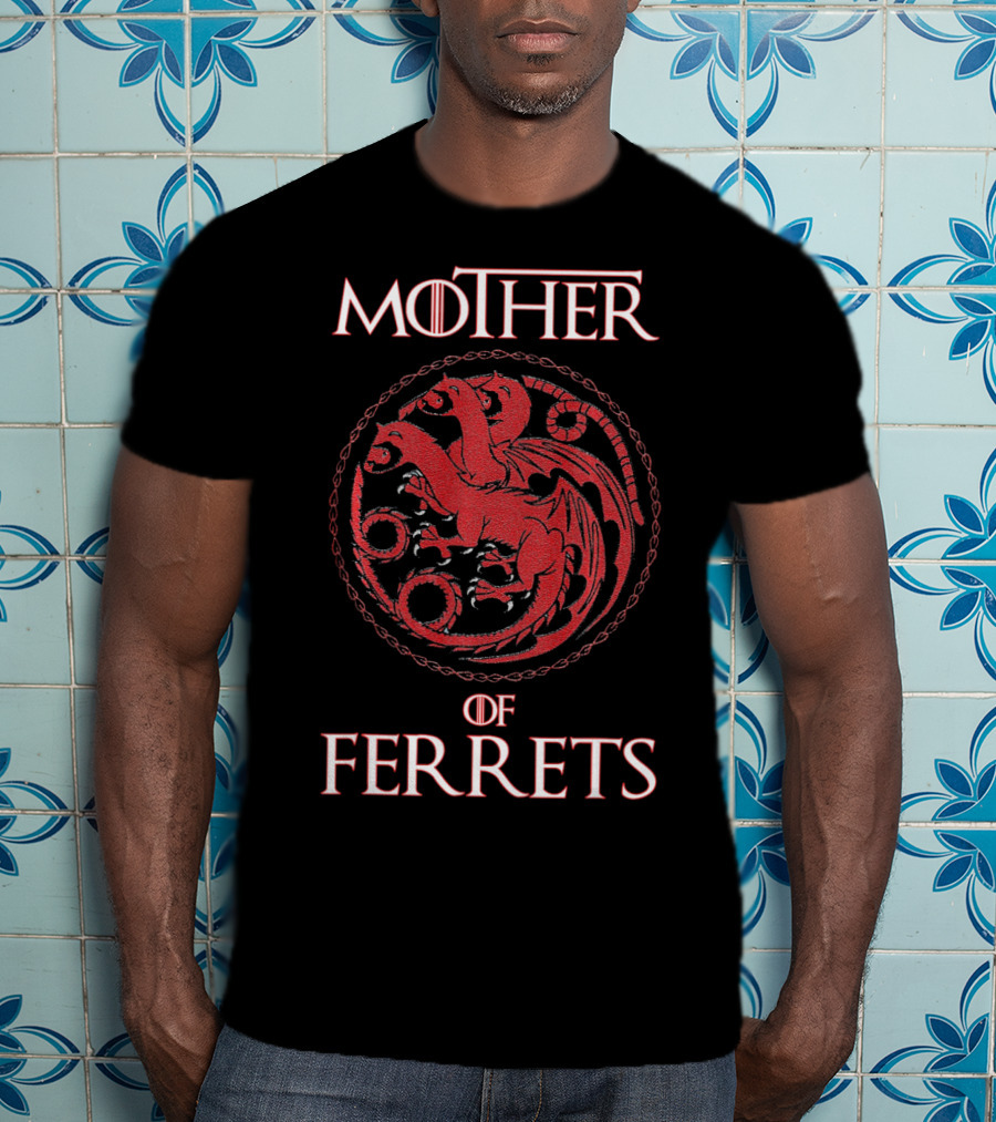 Mother Of Ferrets Farm N Fancy Dragon Emblem T-Shirt