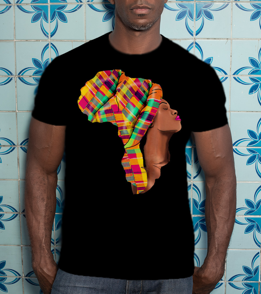 Oheneba Kente Headwrap African Mom Mother's Pride T-Shirt