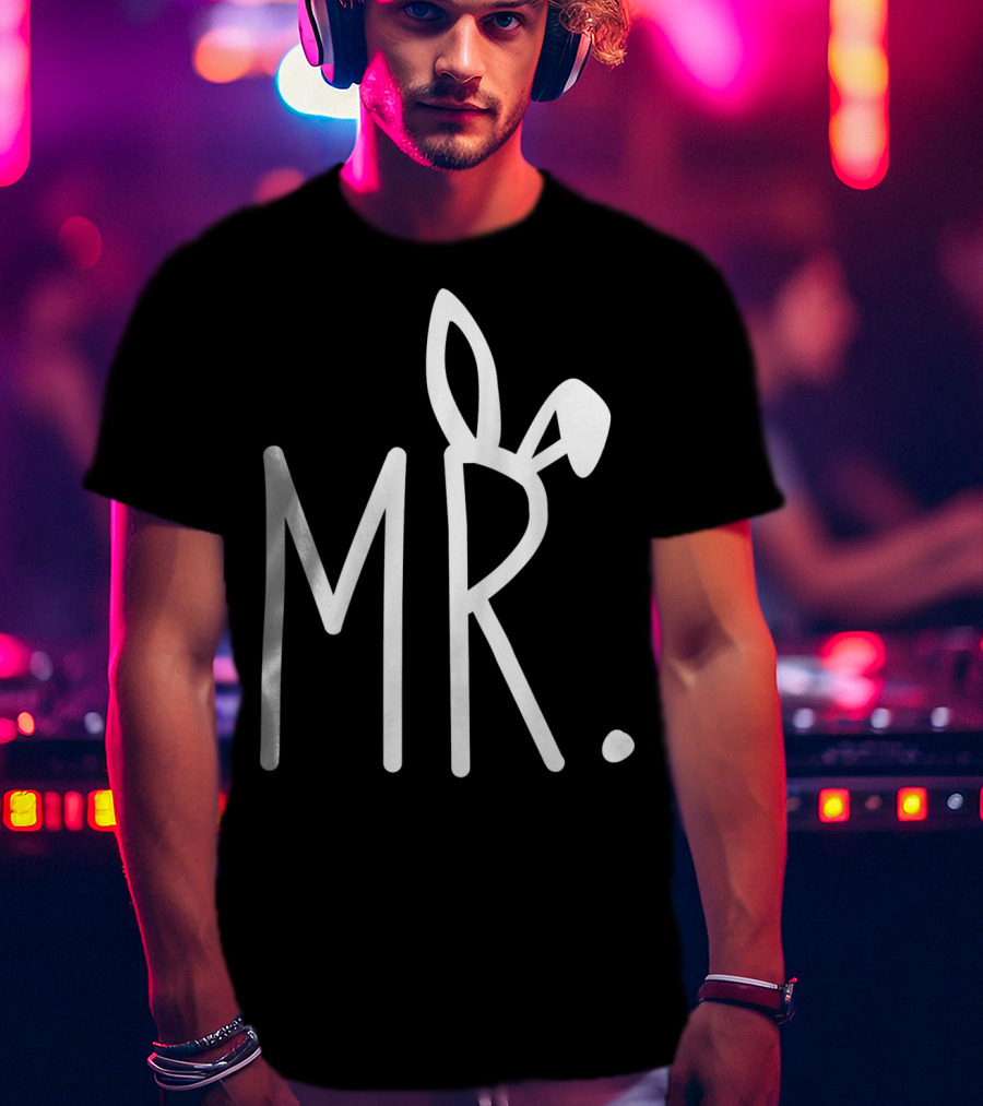 MR. Bunny Ears Mens Easter T-Shirt