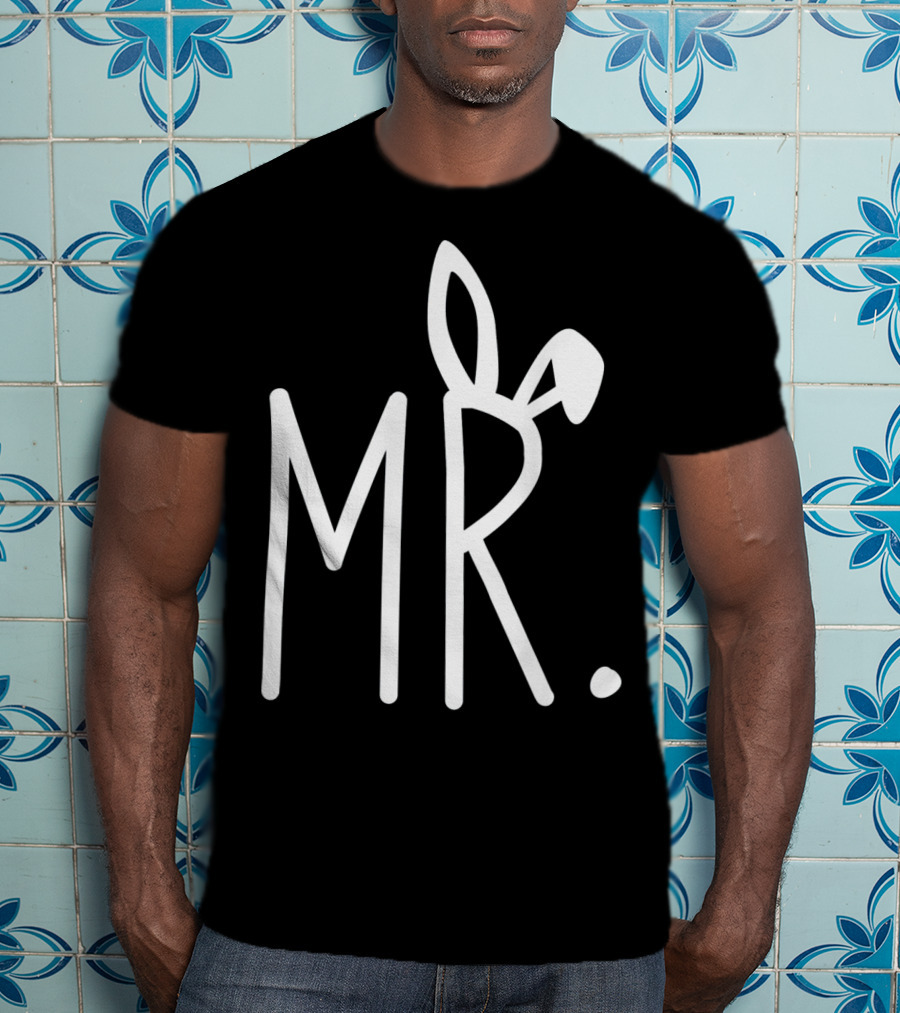 MR. Bunny Ears Mens Easter T-Shirt
